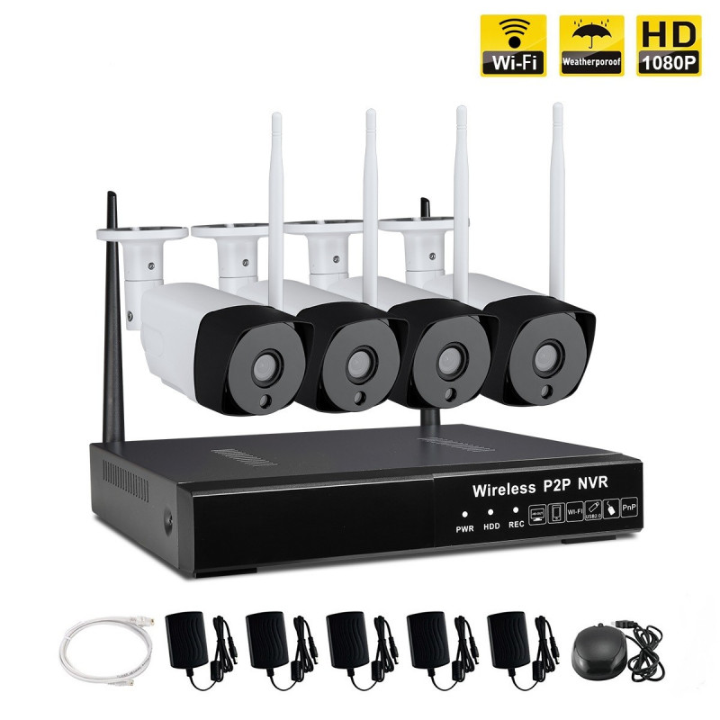 Kit Vidéo Surveillance 8CH DVR et 4pcs Caméras de Surveillance Extérieures  sans disque dur - Équipements et sécurité pour la maison - Achat & prix